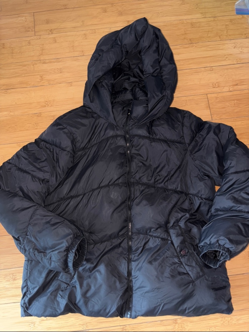 Vero Moda Black Hooded Puffer Jacket